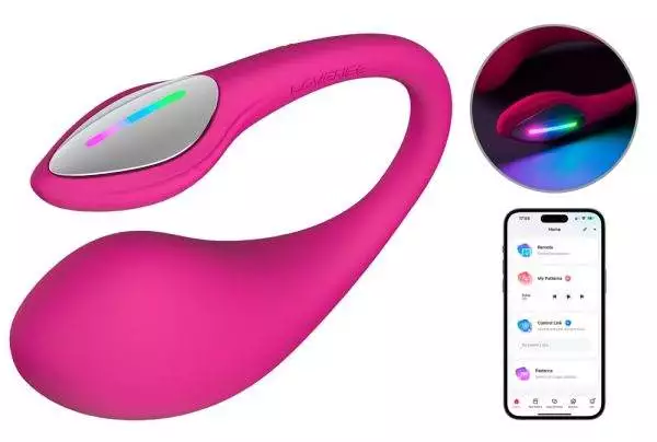 Lovense Bluetooth G-Spot Egg Vibrator Lush 4 - LED Lichtshow & App-Controlled