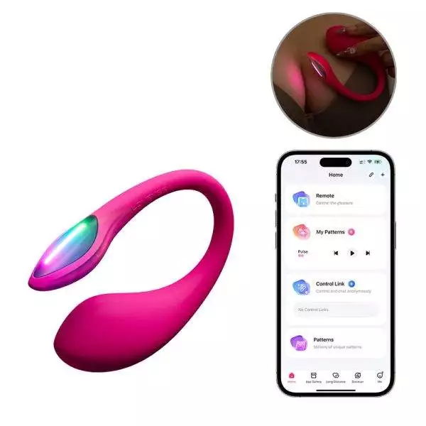 Lovense Lush Mini G-Punkt Vibrator mit Lichtshow, wasserdicht, App-gesteuert