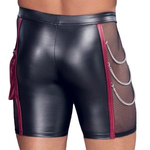 NEK Herren Pants in M, schwarz mit roten Kontraststreifen und silberfarbenen Details NEK Herren Pants in M, schwarz mit roten Kontraststreifen und silberfarbenen Details – Bild 5