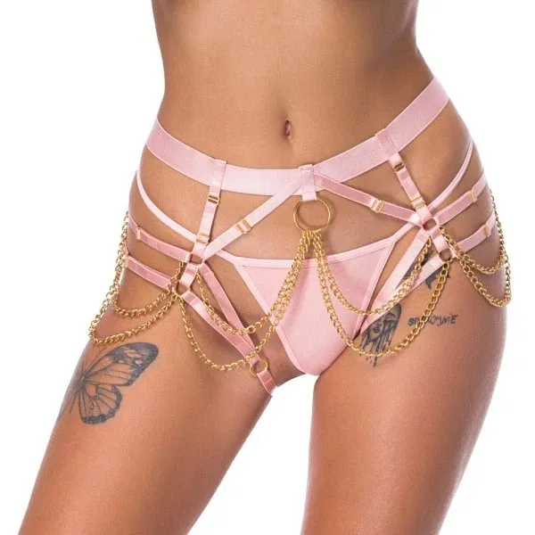 Bad Kitty Harness-String Rose S-L