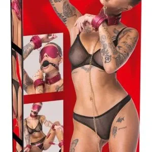 Bad Kitty Glamour Fesselset Strass, Pink, 6-teilig