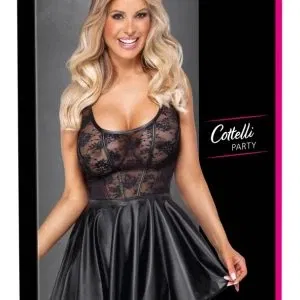 Cottelli COSTUMES Spitzen-Minikleid Schwarz