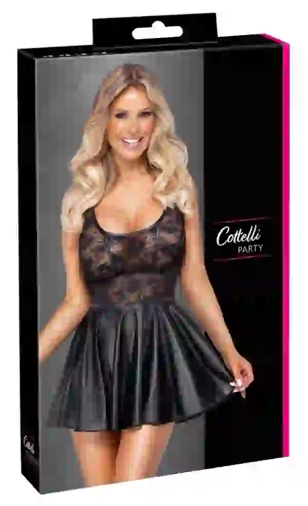 Cottelli COSTUMES Spitzen-Minikleid Schwarz