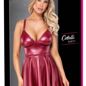 Cottelli PARTY Träger-Minikleid Rot Mattlook