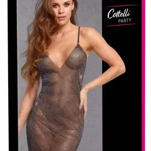 Cottelli PARTY Funkelndes Glitzer-Träger-Minikleid