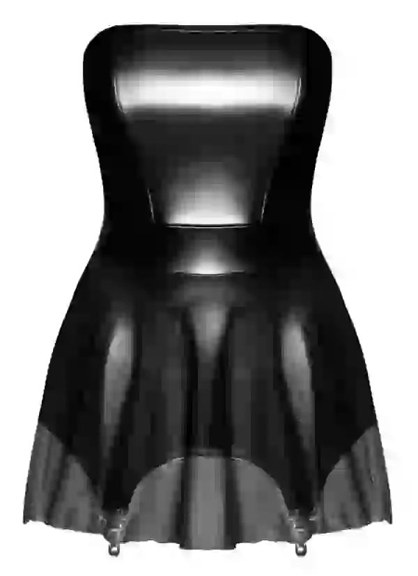 Noir Schwarzes Tube-Minikleid mit Straps-Corsage