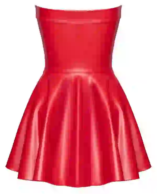 Noir - Tube-Minikleid "Alarmstufe Rot" in Powerwetlook, Größe: S, Farbe: Knallrot