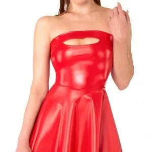 Noir Alarmstufe Rot Tube-Minikleid - Größe S - Knallrot