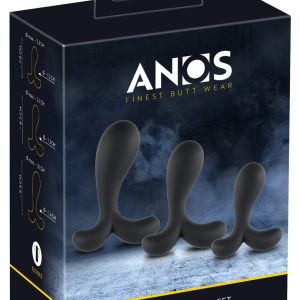 ANOS Prostata Plug Trainingsset - 3er Set, Schwarz