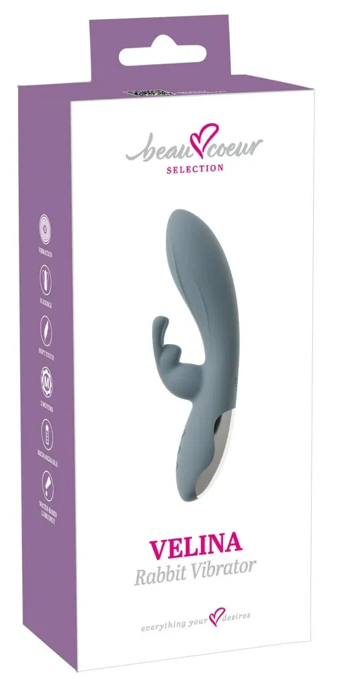 beau coeur Vibrator Velina Rabbit Vibra blau