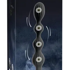 ANOS Flexibler Analstrang mit Jumping Vibrations - Schwarz