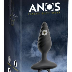ANOS Flexibler Plug Twisted mit Vibrationsmodi - Schwarz