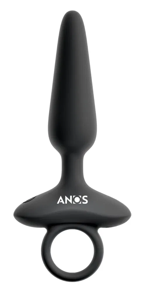 ANOS Flexibler Vibrating Butt Plug in Schwarz