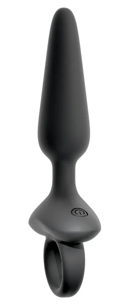 ANOS Flexibler Vibrating Butt Plug in Schwarz