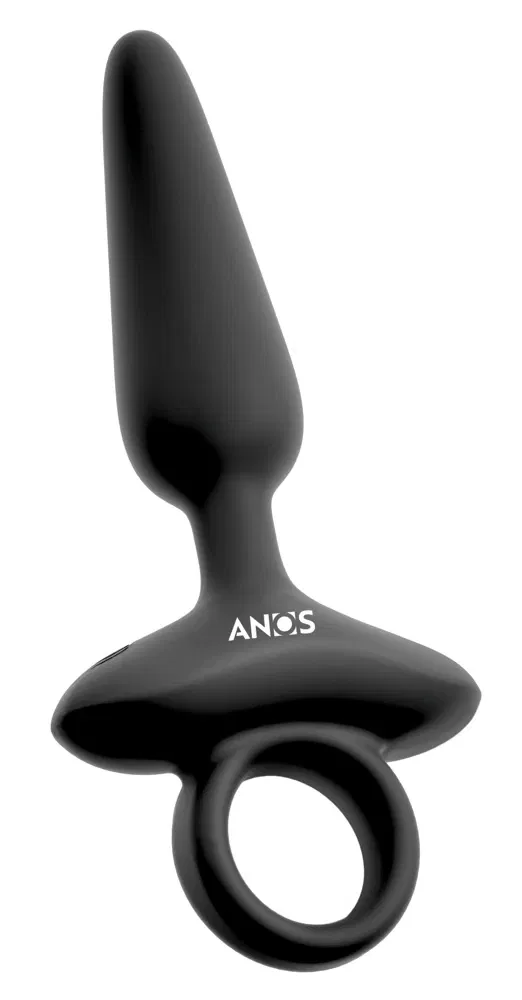 ANOS Flexibler Vibrating Butt Plug in Schwarz