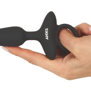 ANOS Flexibler Vibrating Butt Plug in Schwarz – Bild 5