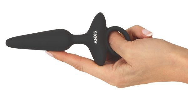 ANOS Flexibler Vibrating Butt Plug in Schwarz