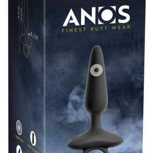 ANOS Flexibler Vibrating Butt Plug in Schwarz