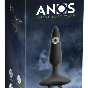 ANOS Flexibler Vibrating Butt Plug in Schwarz