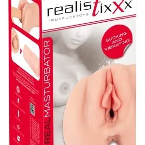 Realistixxx RealMasturbator Suckin - Vibration und Saugfunktion, hautfarben hell