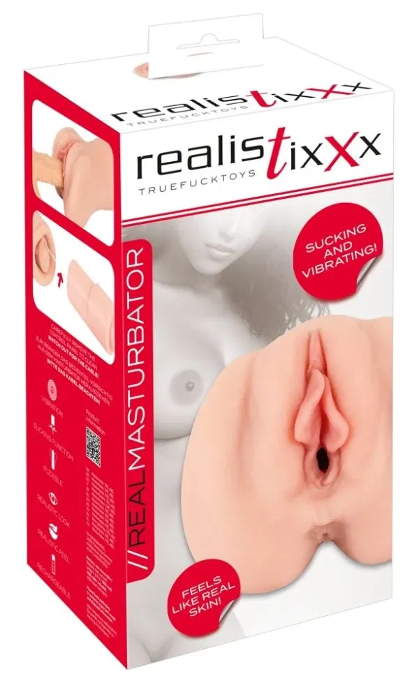 54062180000_verp Realistixxx RealMasturbator Suckin - Vibration und Saugfunktion, hautfarben hell