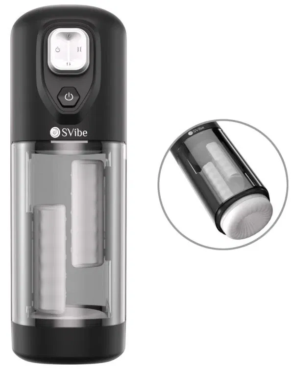 SVibe IKON VOLT Masturbator - Handmassage mit Vibration, Wärme - 27 cm - Schwarz SVibe IKON VOLT Masturbator - Handmassage mit Vibration, Wärme - 27 cm - Schwarz