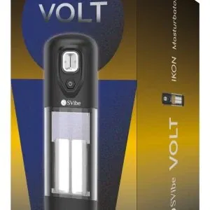 SVibe IKON VOLT Masturbator - Handmassage mit Vibration, Wärme - 27 cm - Schwarz