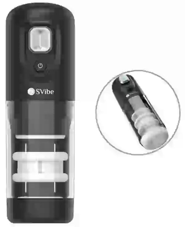 IKON SPARK Masturbator - Intensive Penismassage - Handlich, diskret - 4 Modi, 4 Intensitäten - Wiederaufladbar - USB-C Ladekabel - 27 cm - Schwarz