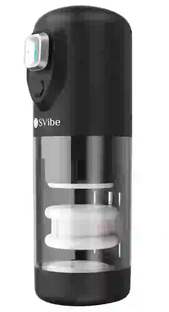 IKON SPARK Masturbator - Intensive Penismassage - Handlich, diskret - 4 Modi, 4 Intensitäten - Wiederaufladbar - USB-C Ladekabel - 27 cm - Schwarz