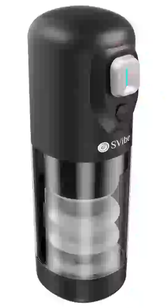 IKON SPARK Masturbator - Intensive Penismassage - Handlich, diskret - 4 Modi, 4 Intensitäten - Wiederaufladbar - USB-C Ladekabel - 27 cm - Schwarz