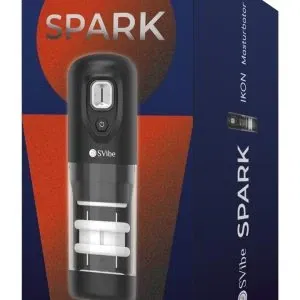 IKON SPARK Masturbator - Intensive Penismassage - Handlich, diskret - 4 Modi, 4 Intensitäten - Wiederaufladbar - USB-C Ladekabel - 27 cm - Schwarz
