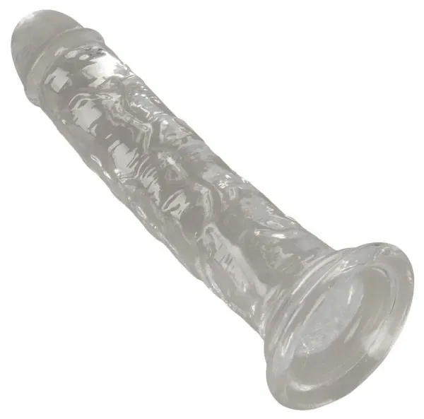 FlexiFun Transparenter Saugfuß-Dildo 15cm