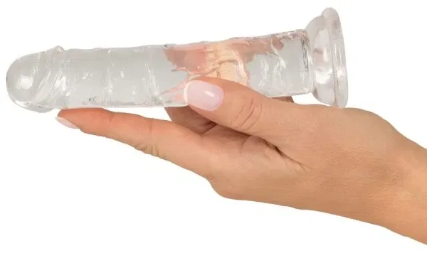 FlexiFun Transparenter Saugfuß-Dildo 15cm