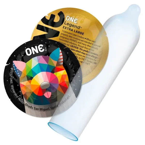 ONE Legend transparent XXL Kondome 12er – extragroß, vegan, 200 mm Länge, 56 mm Breite