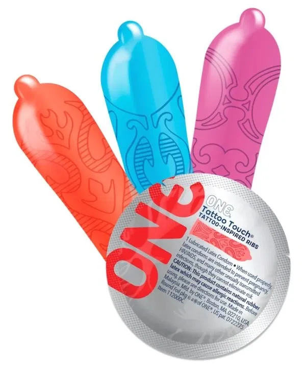 04168510000_nor_a ONE Tattoo Touch Kondome transparent 12er – strukturierte Oberfläche, vegan, 180 mm