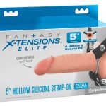 Fantasy X-Tensions Elite 5" Hollow Strap-On - Naturlook Dual Density Silikon