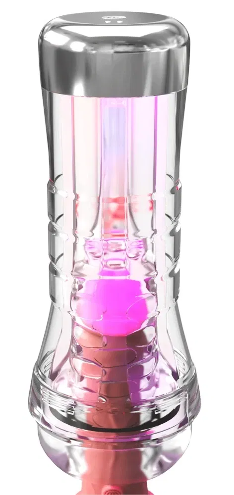 PDX Elite ViewTube XXL Clear LED Stroker Masturbator transparent