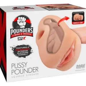 PDX Plus Pussy Pounder Squeeze Stroker - Hautfarben Hell