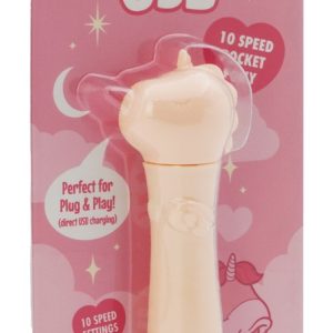 Unihorn USB Heart Throb Minivibrator Einhorn-Design Silikon 14,3 cm