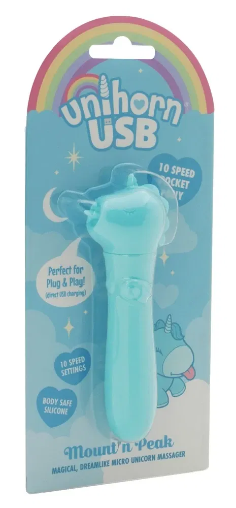 Unihorn USB Mount'n Peak Minivibrator Einhorn-Design, 14,3 cm, Silikon