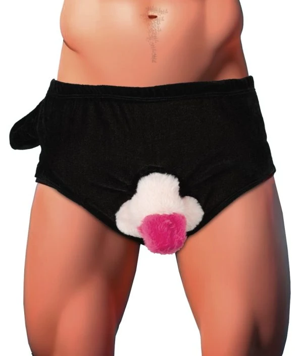 FunWear Aufblasbarer Plüsch-Penis-Slip Unisex Hautfarben Hell Einheitsgröße