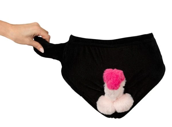 FunWear Aufblasbarer Plüsch-Penis-Slip Unisex Hautfarben Hell Einheitsgröße