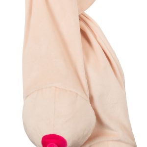 FunWear Bust Scarf Nude with Pink Plush Nipples - Image 5