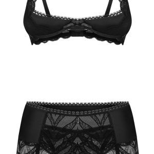 Obsessive Lecille Hebe Set 2XL/3XL Schwarz Spitze Erotik Dessous Obsessive Lecille Hebe Set 2XL/3XL Schwarz Spitze Erotik Dessous – Bild 5