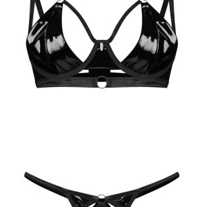 Obsessive Keira Lise Lack-BH & String Set Schwarz L/XL Obsessive Keira Lise Lack-BH & String Set Schwarz L/XL – Bild 3