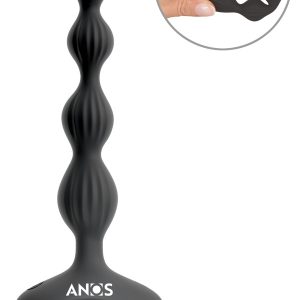 ANOS Premium Flexible Anal Beads mit Jumping Vibrations, Schwarz, 21,1 cm ANOS Premium Flexible Anal Beads mit Jumping Vibrations, Schwarz, 21,1 cm – Bild 1