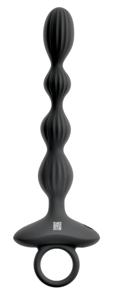 ANOS Premium Flexible Anal Beads mit Jumping Vibrations, Schwarz, 21,1 cm ANOS Premium Flexible Anal Beads mit Jumping Vibrations, Schwarz, 21,1 cm
