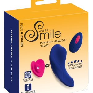 Sweet Smile Panty Vibrator Heart Blau mit Fernbedienung