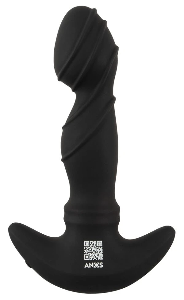 ANOS Moving Rings Vibro-Prostata Plug Schwarz 16,3 cm