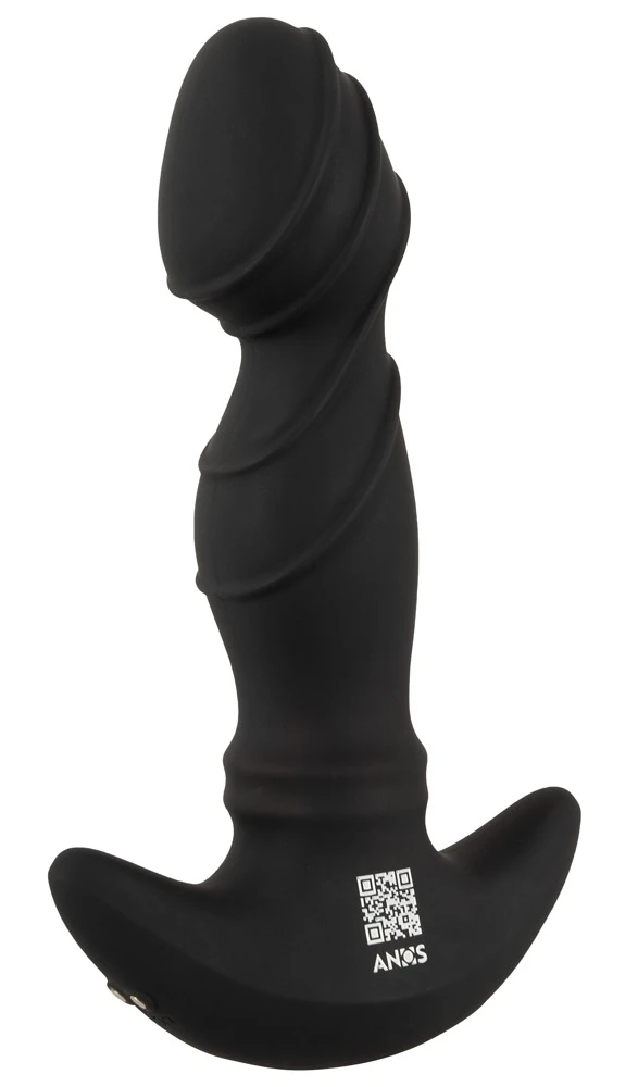 ANOS Moving Rings Vibro-Prostata Plug Schwarz 16,3 cm